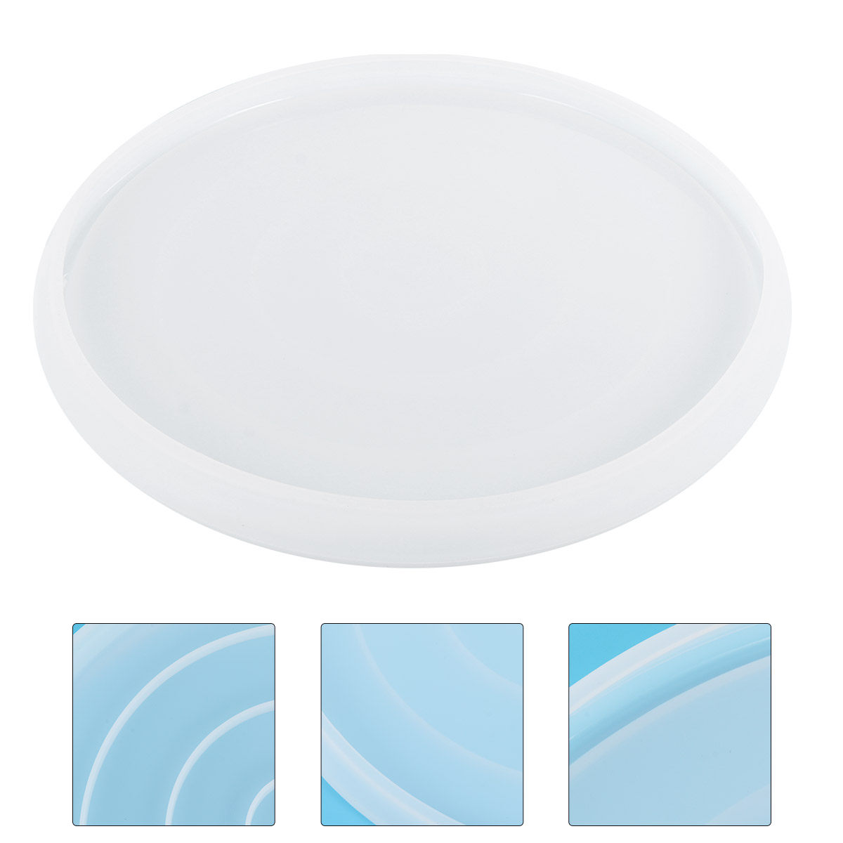 Coaster Mold Round - 1Pcs Cetakan Piring Silikon Bulat Permukaan