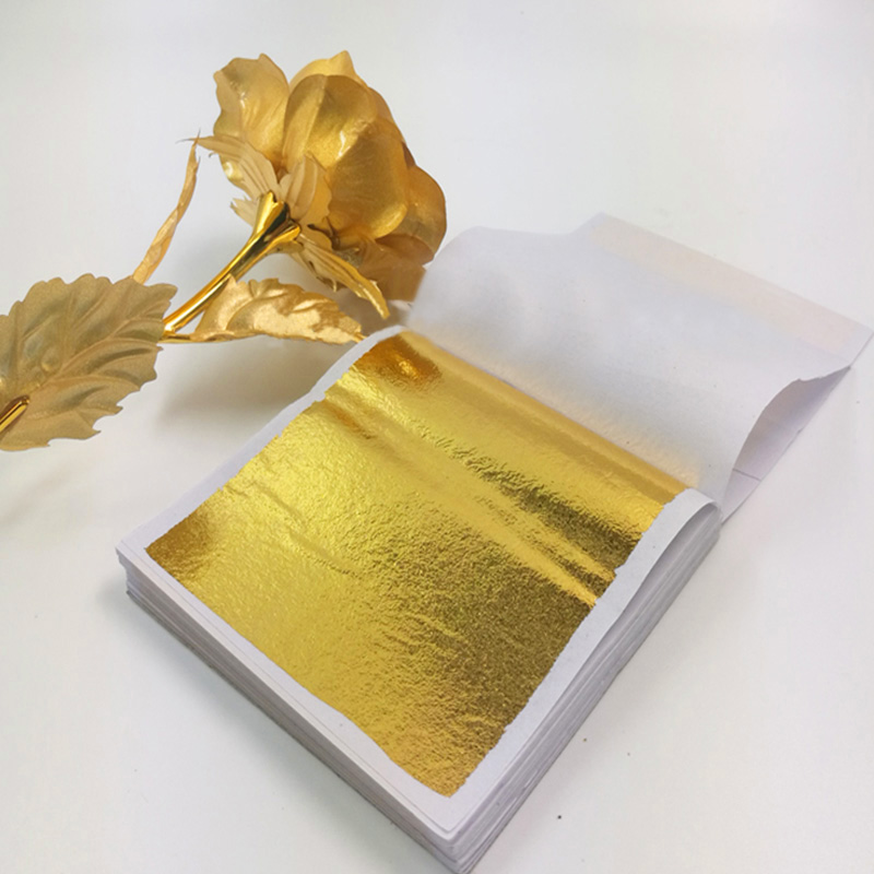 Gold Foil Flakes - 100Pcs Imitasi Emas Sliver Daun Foil