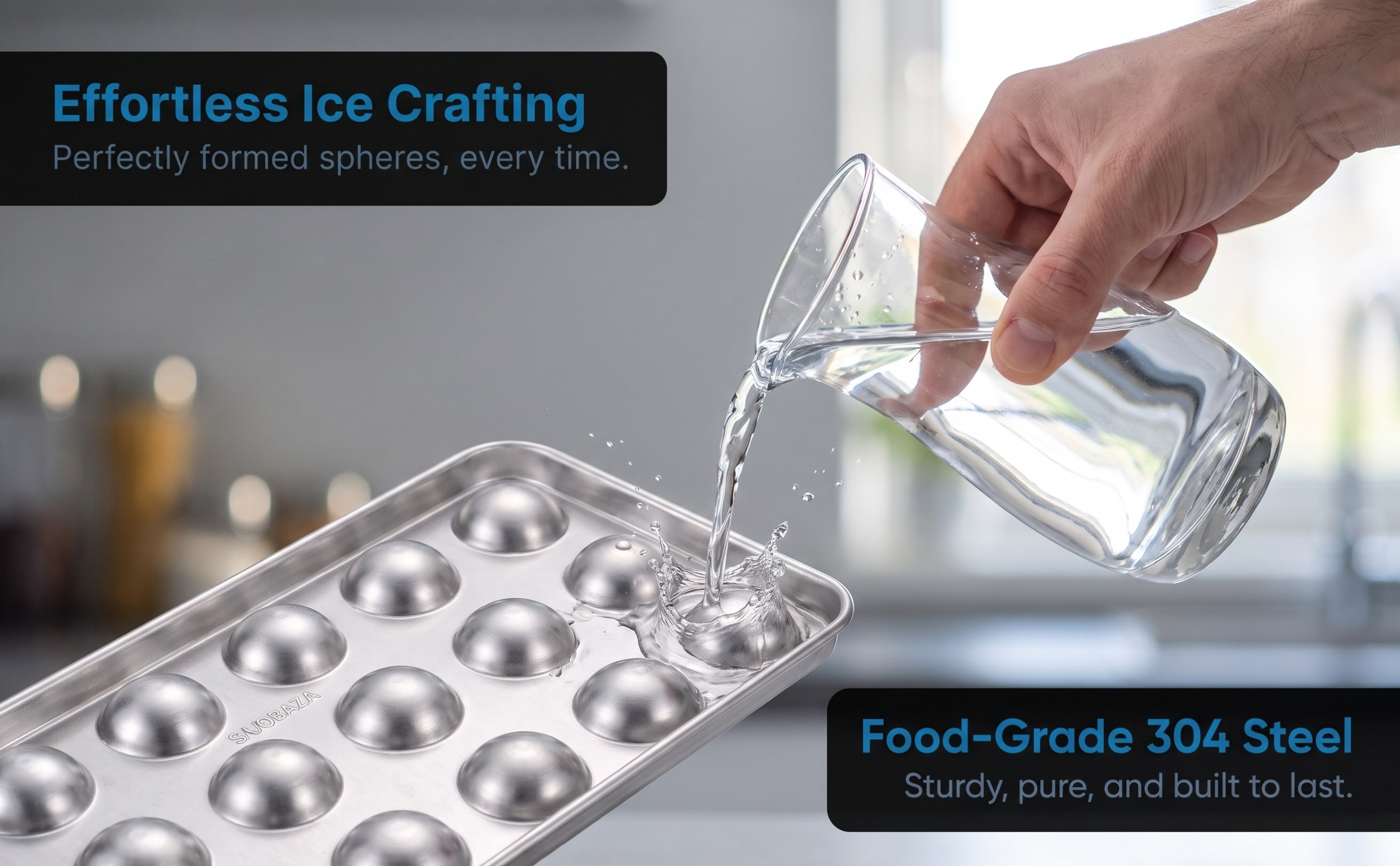 Coaster Mold Round - Cetakan Es Batu Bulat dari Baja