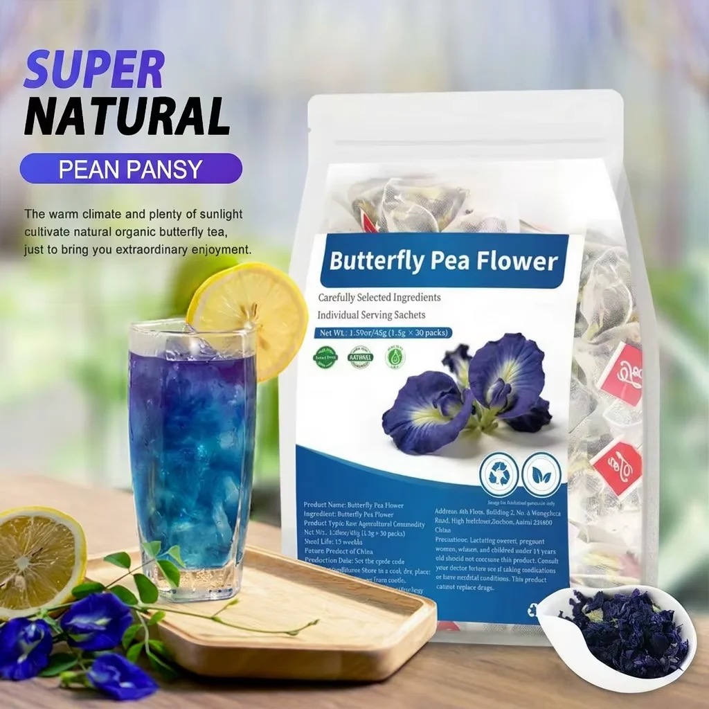 Dried Flower Bulk - Teh Segitiga Bunga Kacang Kupu-kupu Organik,