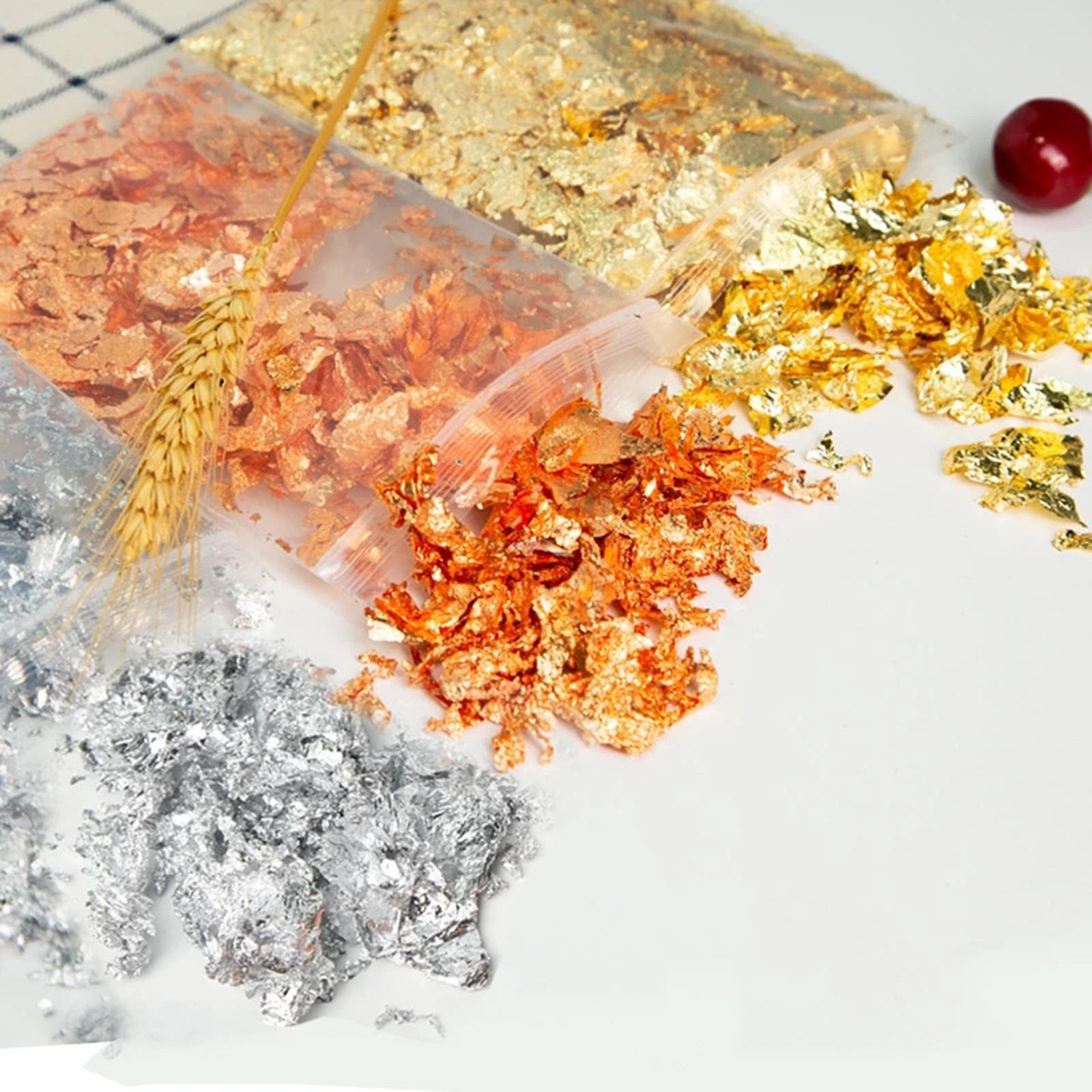 Gold Foil Flakes - Serpihan Metalik, Serpihan Emas 20G Serpihan