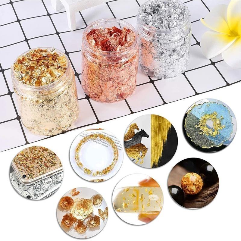 A52E Serpihan Warna Emas untuk - Gold Foil Flakes ulasan dan harga