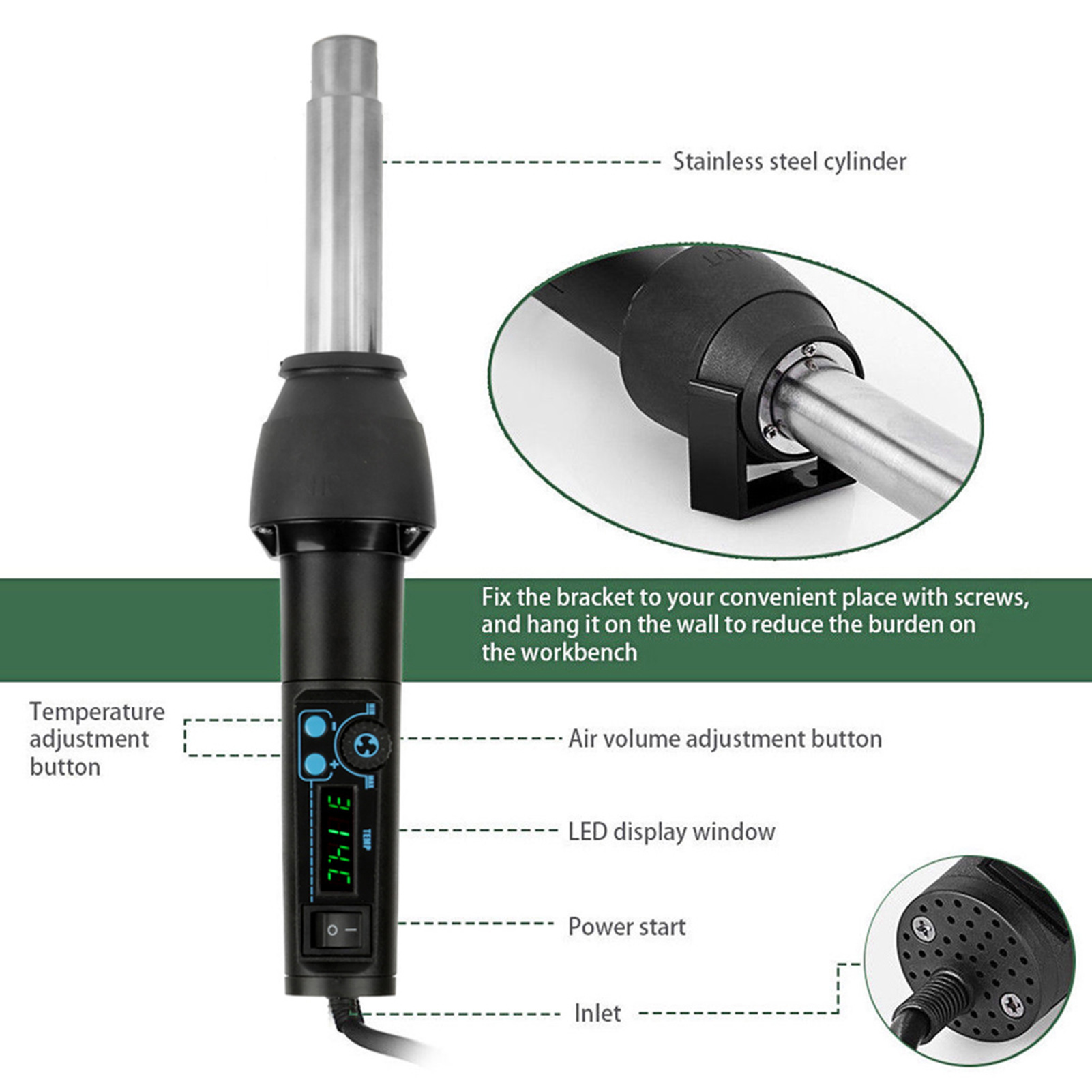 Pistol Udara Panas Listrik 885 - Heat Gun Small ulasan dan harga