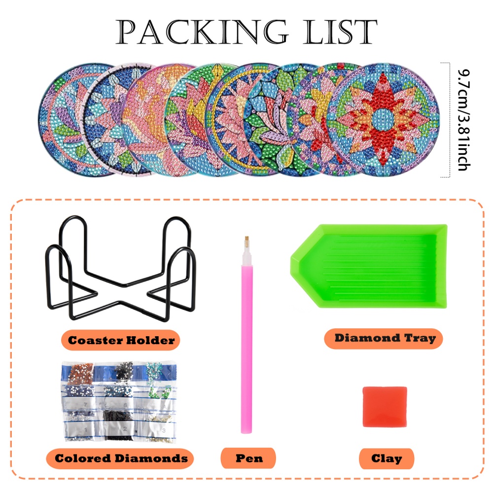 8 buah/set tatakan gelas berhi - Resin Craft Kit ulasan dan harga