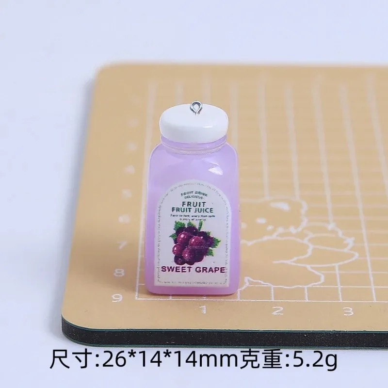 10Pcs Liontin Resin Botol Jus  - Resin Craft Material ulasan dan harga