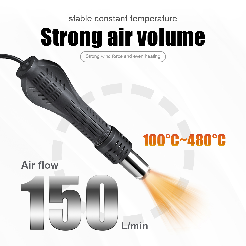 2 In 1 750W Pistol Udara Panas - Heat Gun Small ulasan dan harga