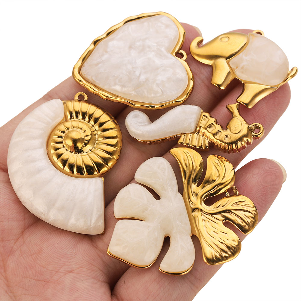 2PCS Liontin Resin Putih Bentu - Resin Craft Projects ulasan dan harga
