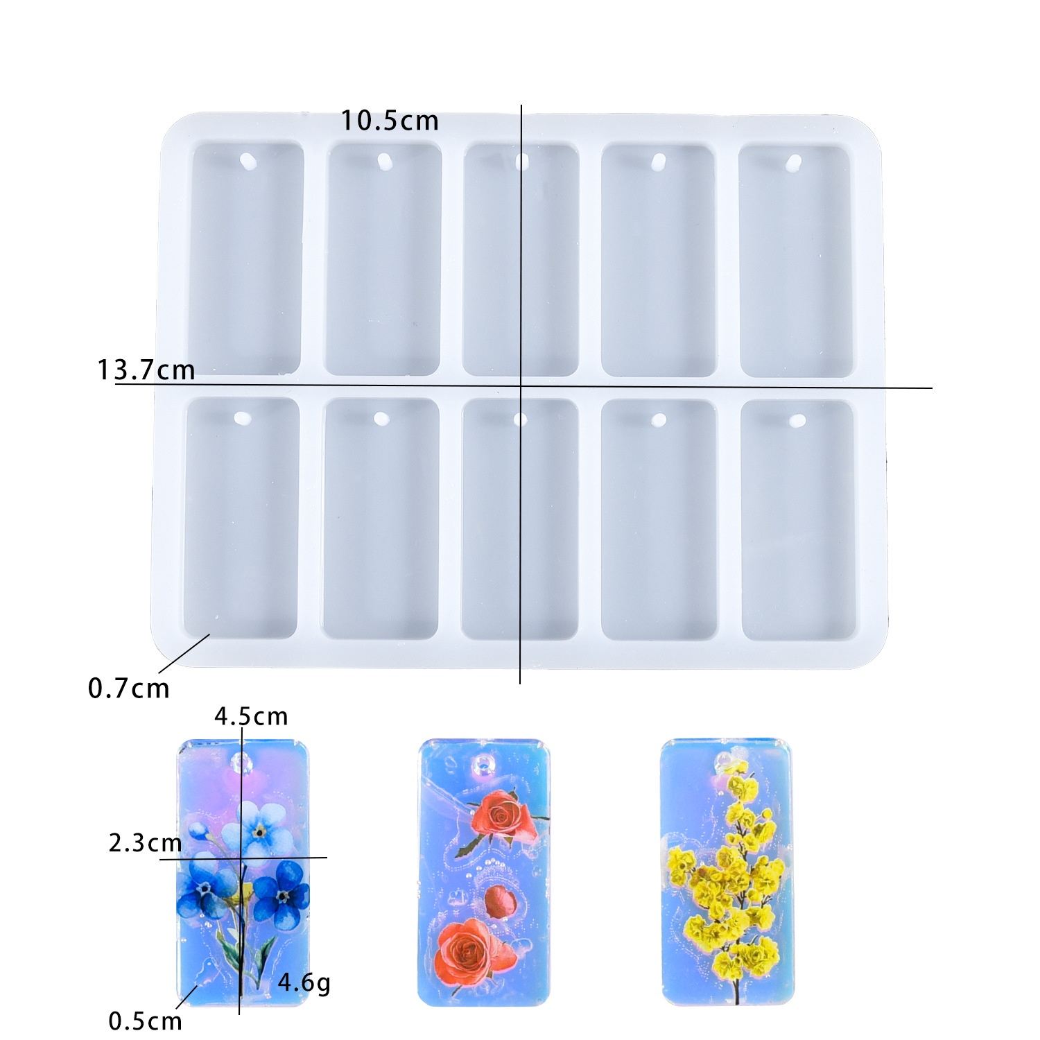 Cetakan resin epoksi DIY 10 lu - Silicone Mold Tray ulasan dan harga