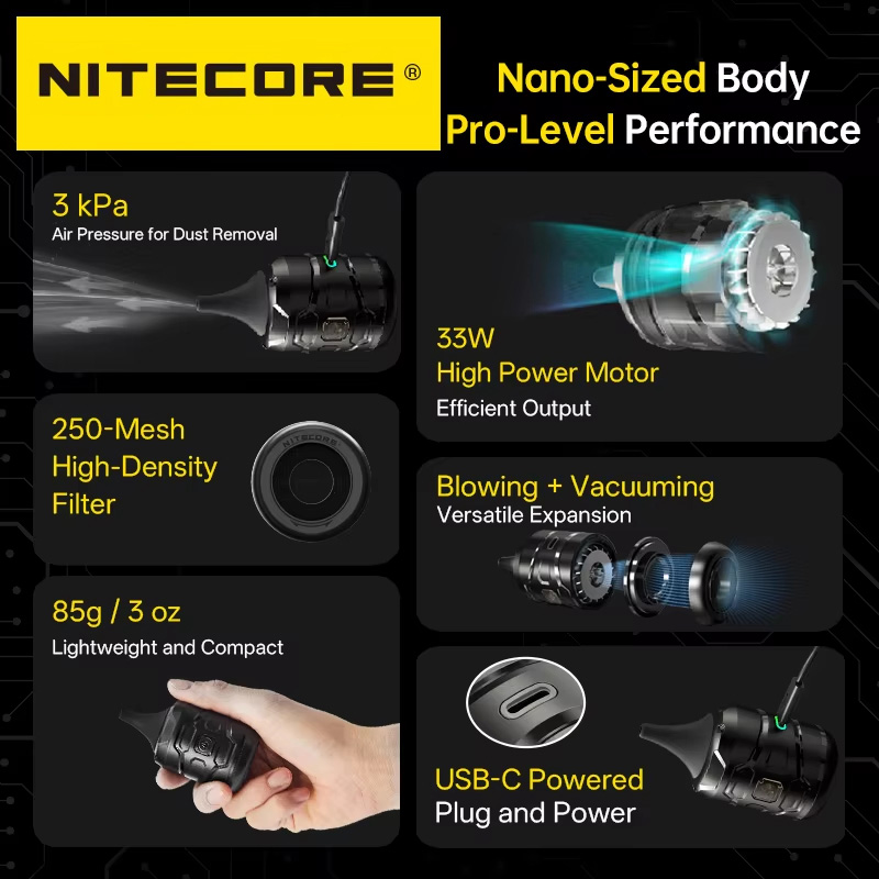 NITECORE BB nano Penyedot Debu - Vacuum Chamber Small ulasan dan harga