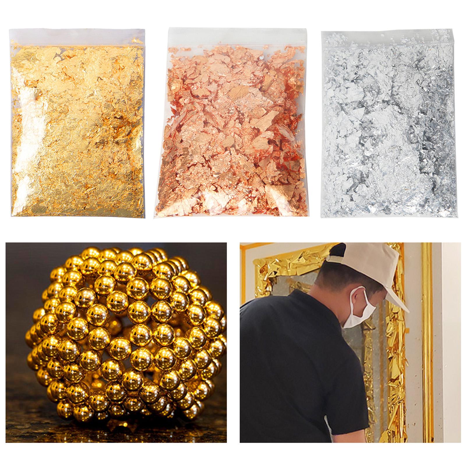 Serpihan Metalik, Serpihan Ema - Gold Foil Flakes ulasan dan harga