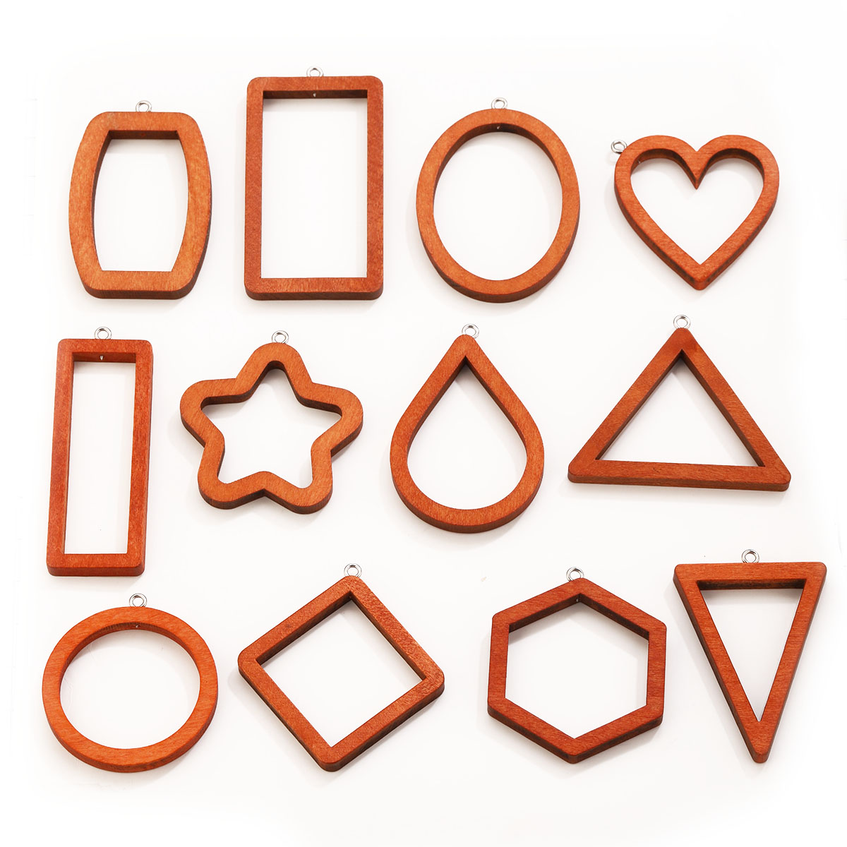 10 Buah Jimat Geometris Kayu S - Resin Craft Projects ulasan dan harga